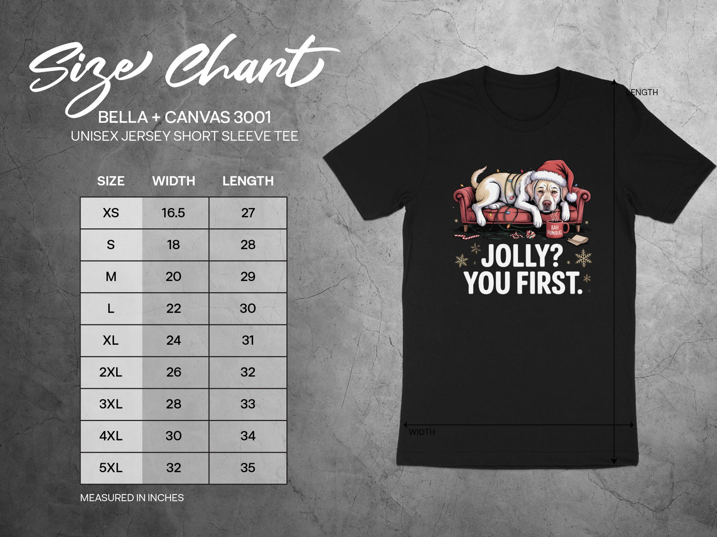 Jolly You First Dog in Santa Hat Graphic Tee product