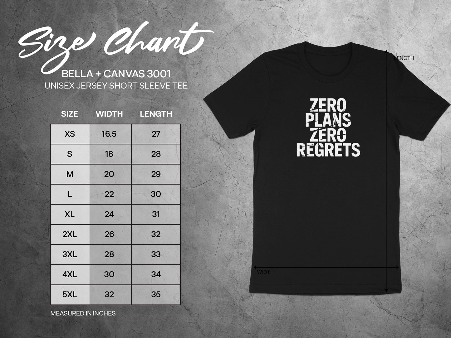Zero Plans Zero Regrets Unisex Tee product