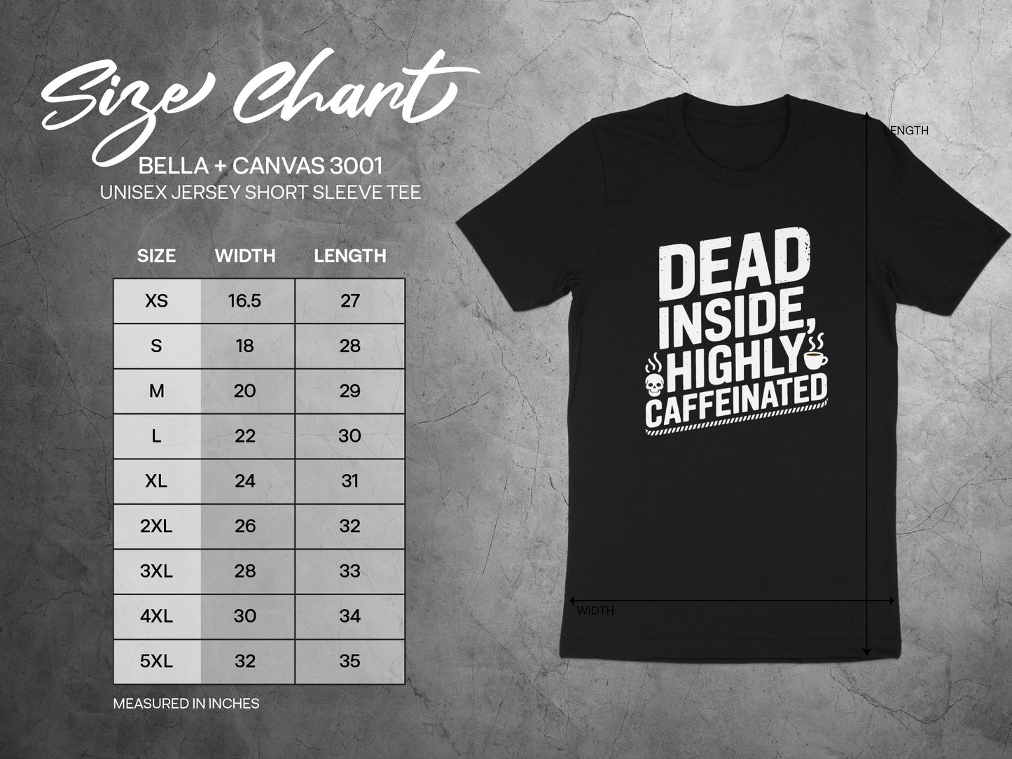 Dead Inside Highly Caffeinated Unisex Short Sleeve Tee product