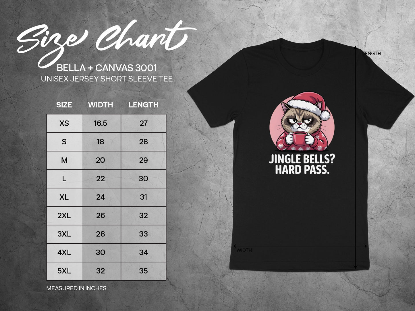 Jingle Bells Hard Pass Cat Christmas Shirt product