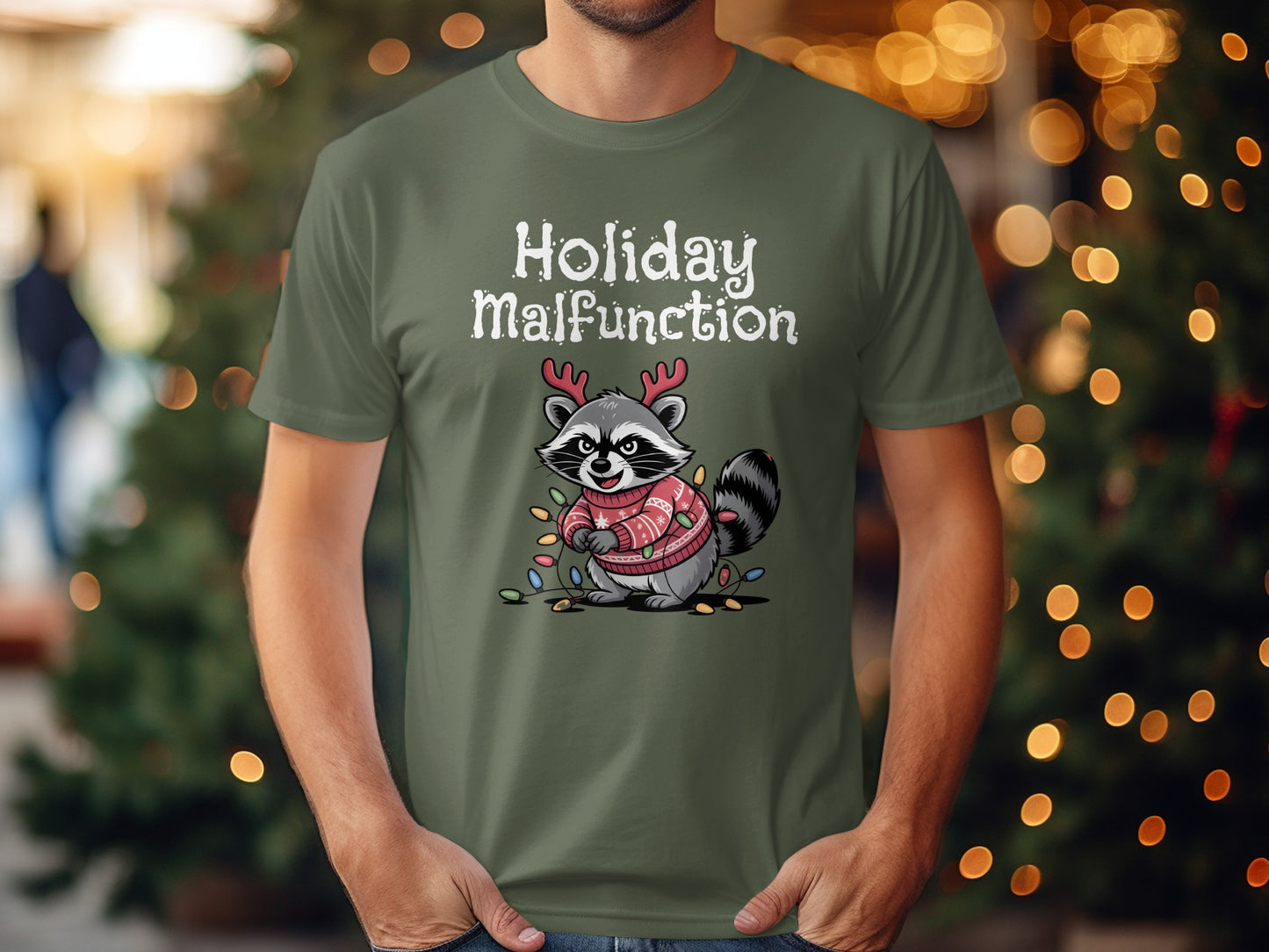 Holiday Malfunction Raccoon Graphic T-shirt product