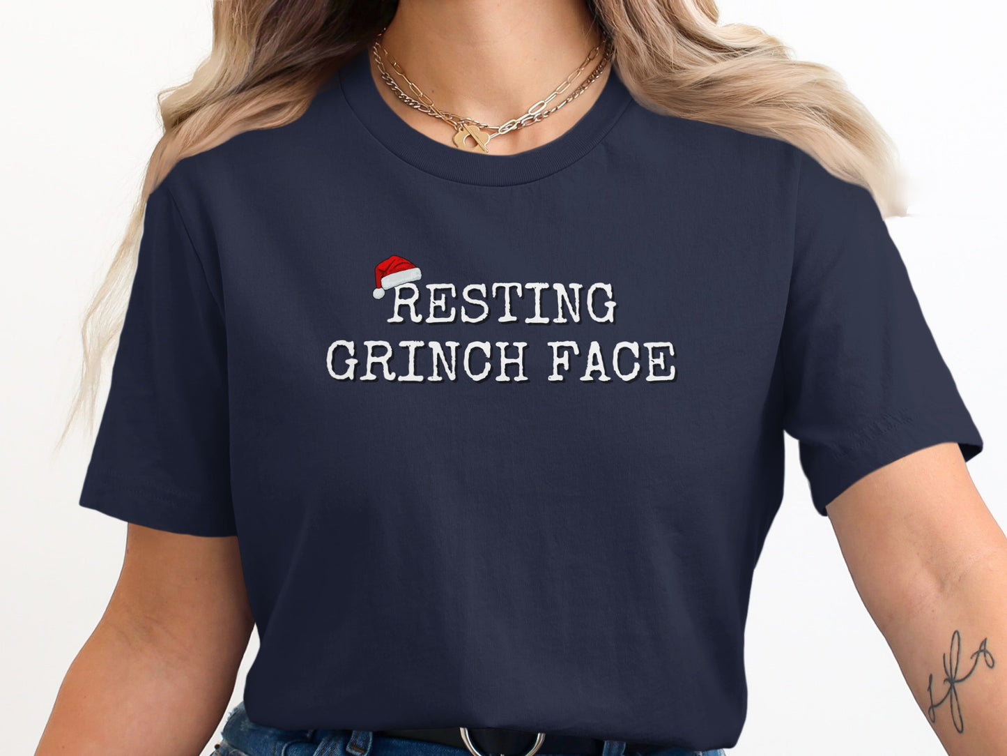 Resting Grinch Face Holiday T-Shirt
