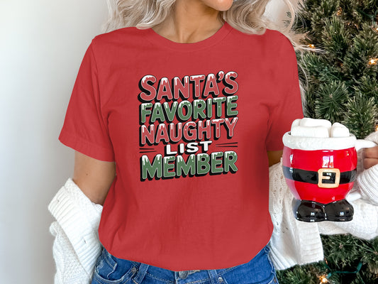 Santa's Favorite Naughty List Member Shirt product