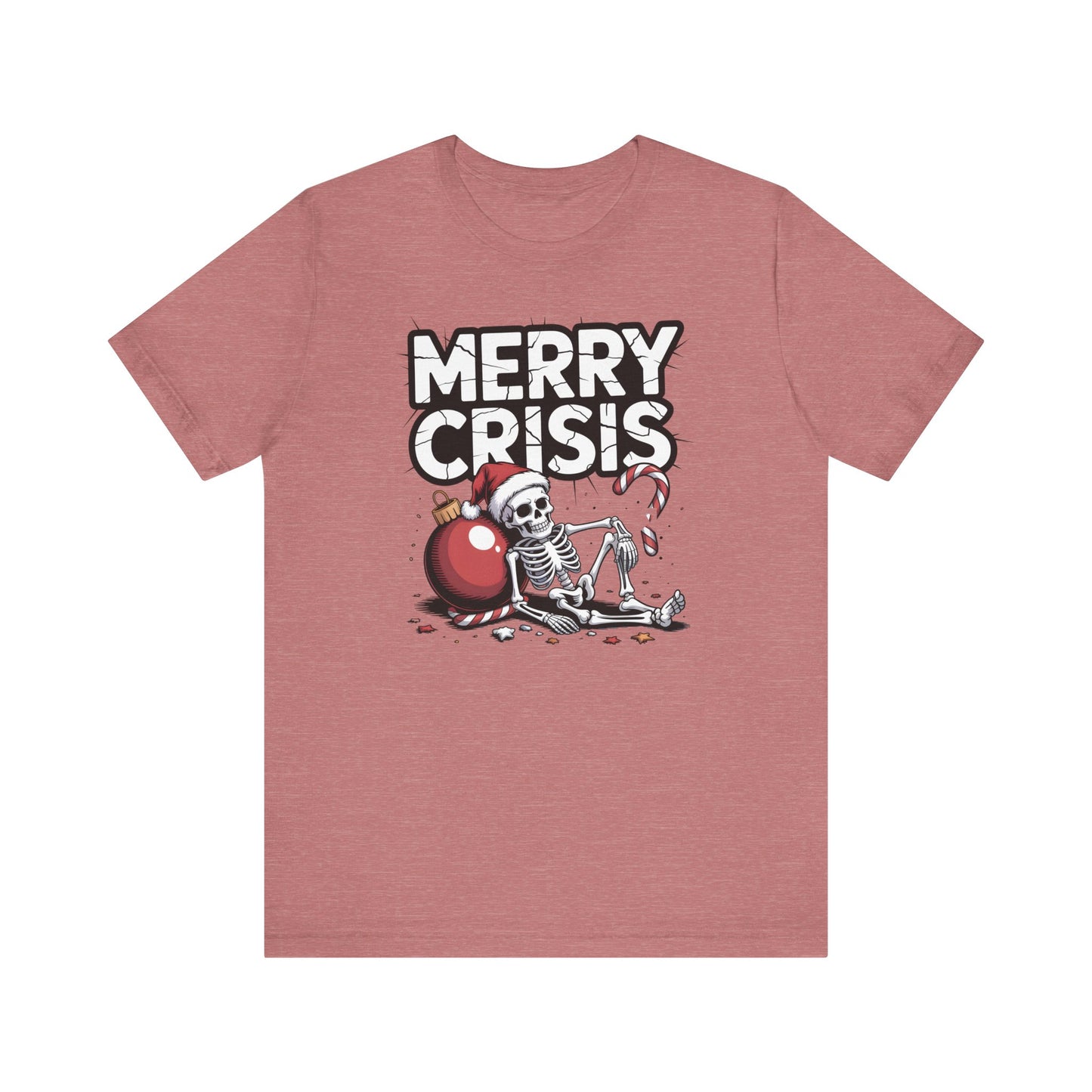 Merry Crisis | Dark Humor Christmas T-Shirt