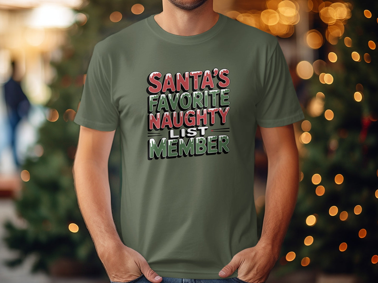 Santa's Favorite Naughty List Member T-shirt Product