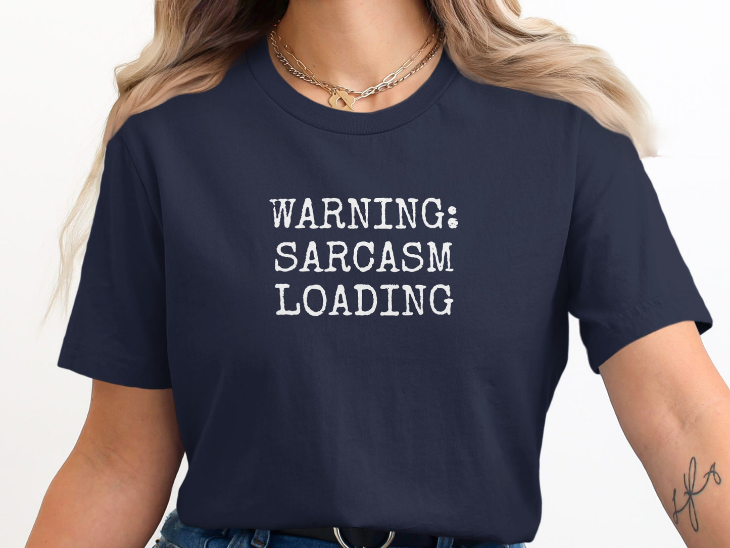Warning Sarcasm Loading Graphic T-Shirt