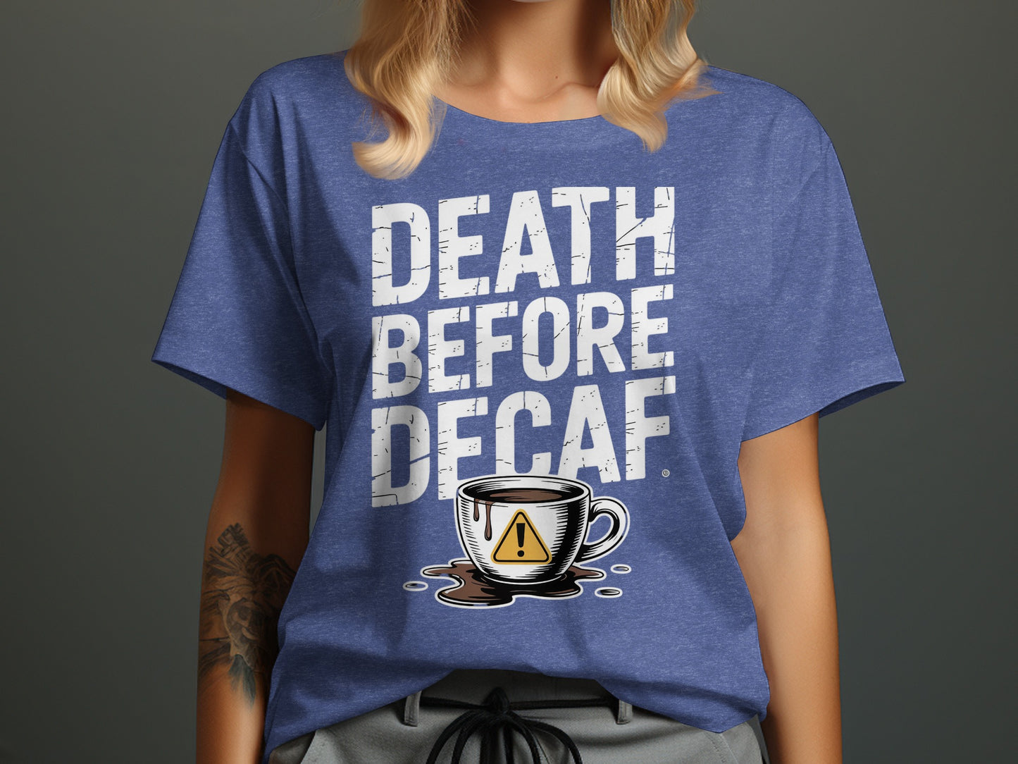 Death Before Decaf Graphic Tee Shirt product