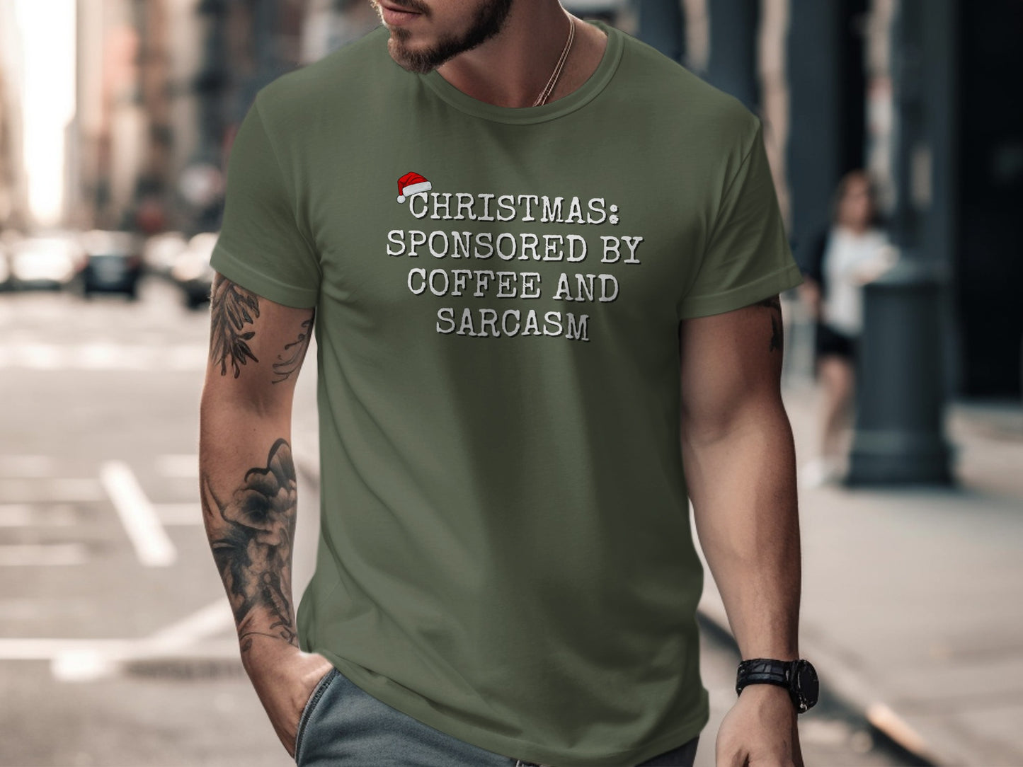 Christmas Sponsored by Coffee and Sarcasm T-shirt