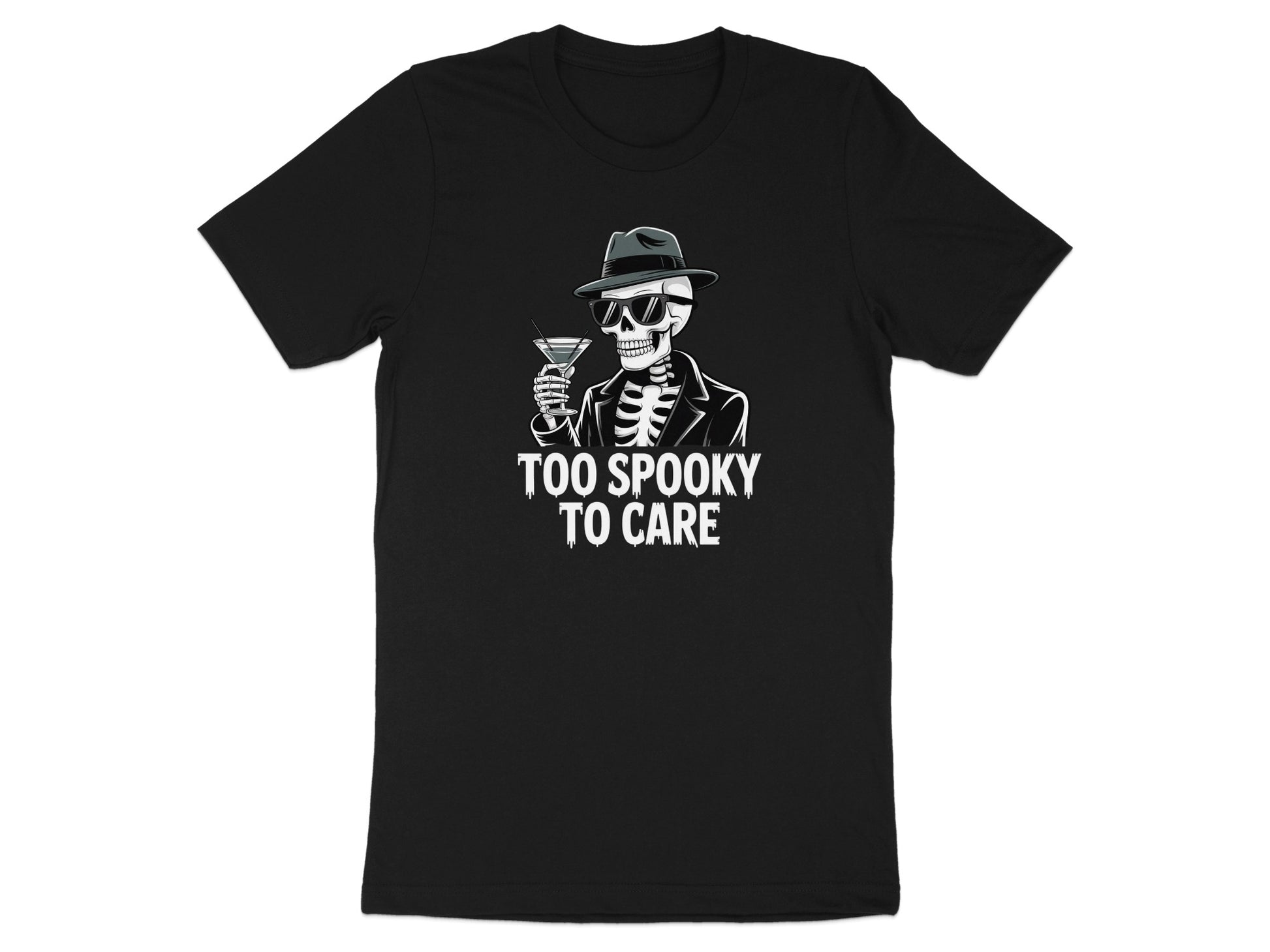 Too Spooky to Care Skeleton Graphic T-shirt product