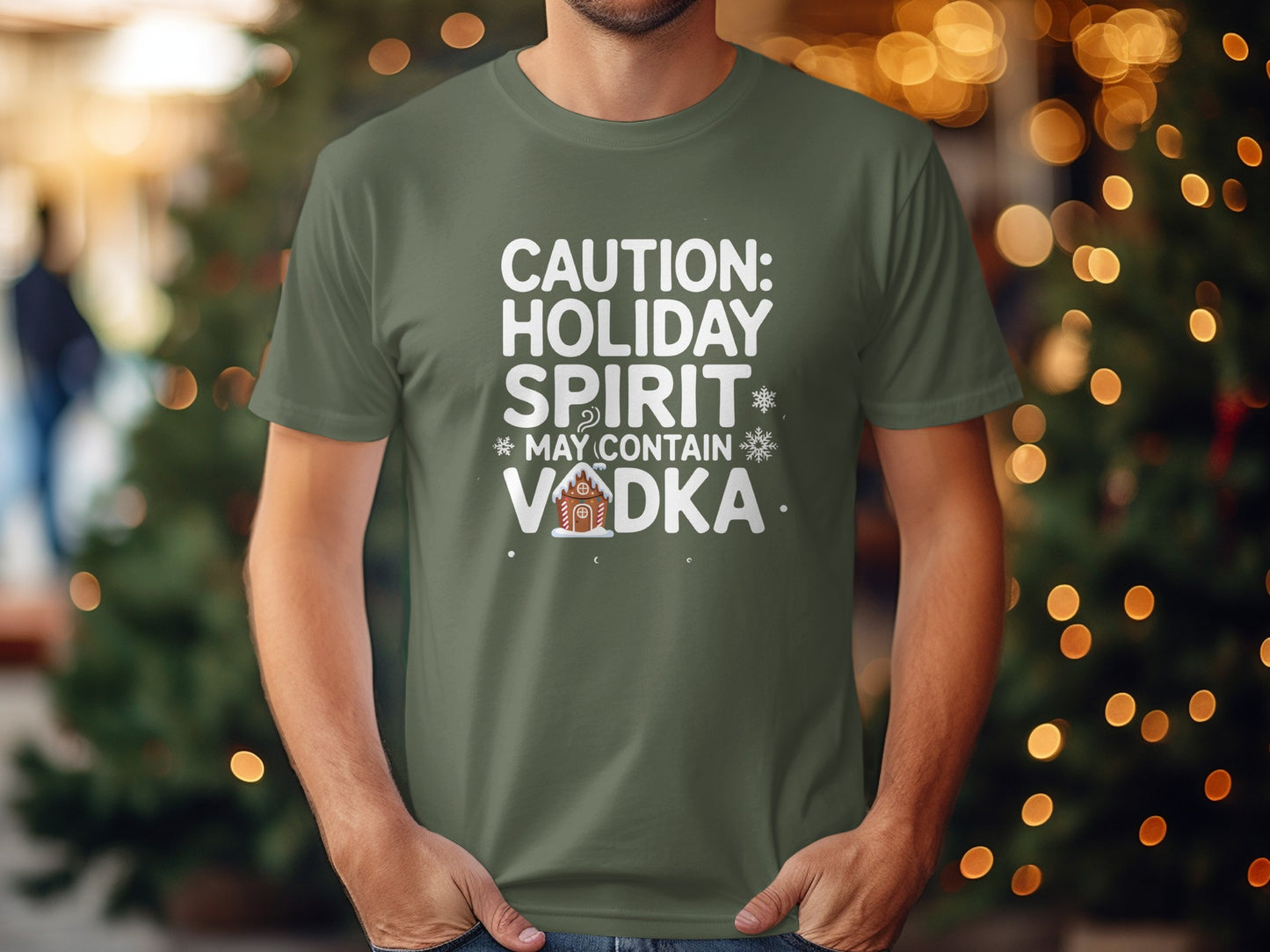 Caution Holiday Spirit May Contain Vodka T-shirt product