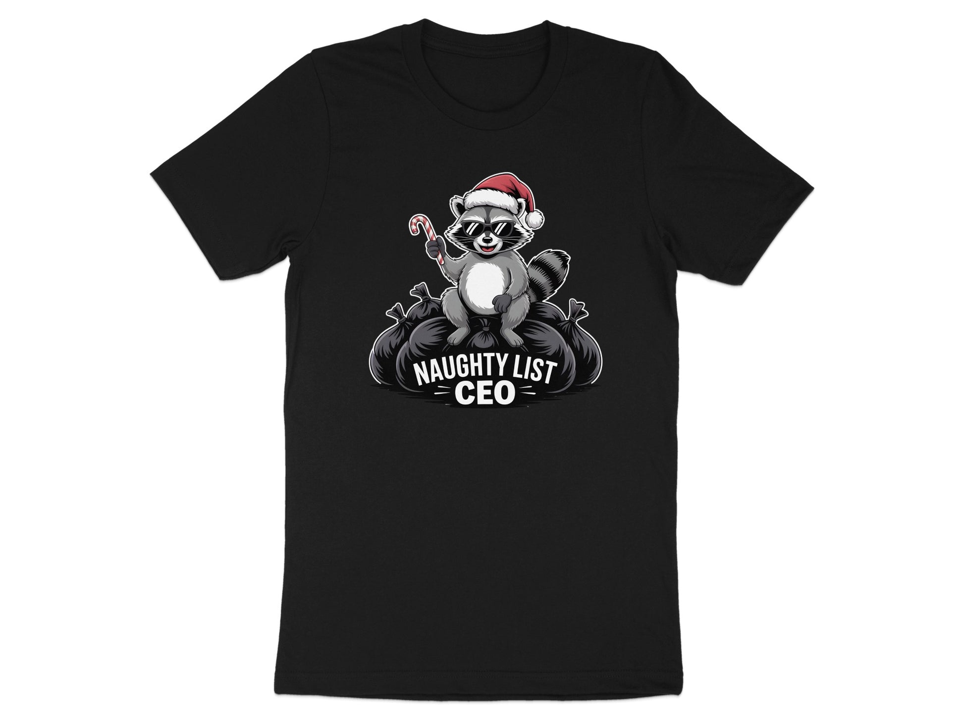 Naughty List CEO Christmas raccoon shirt product
