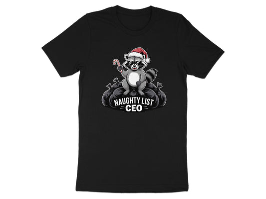 Naughty List CEO Christmas raccoon shirt product