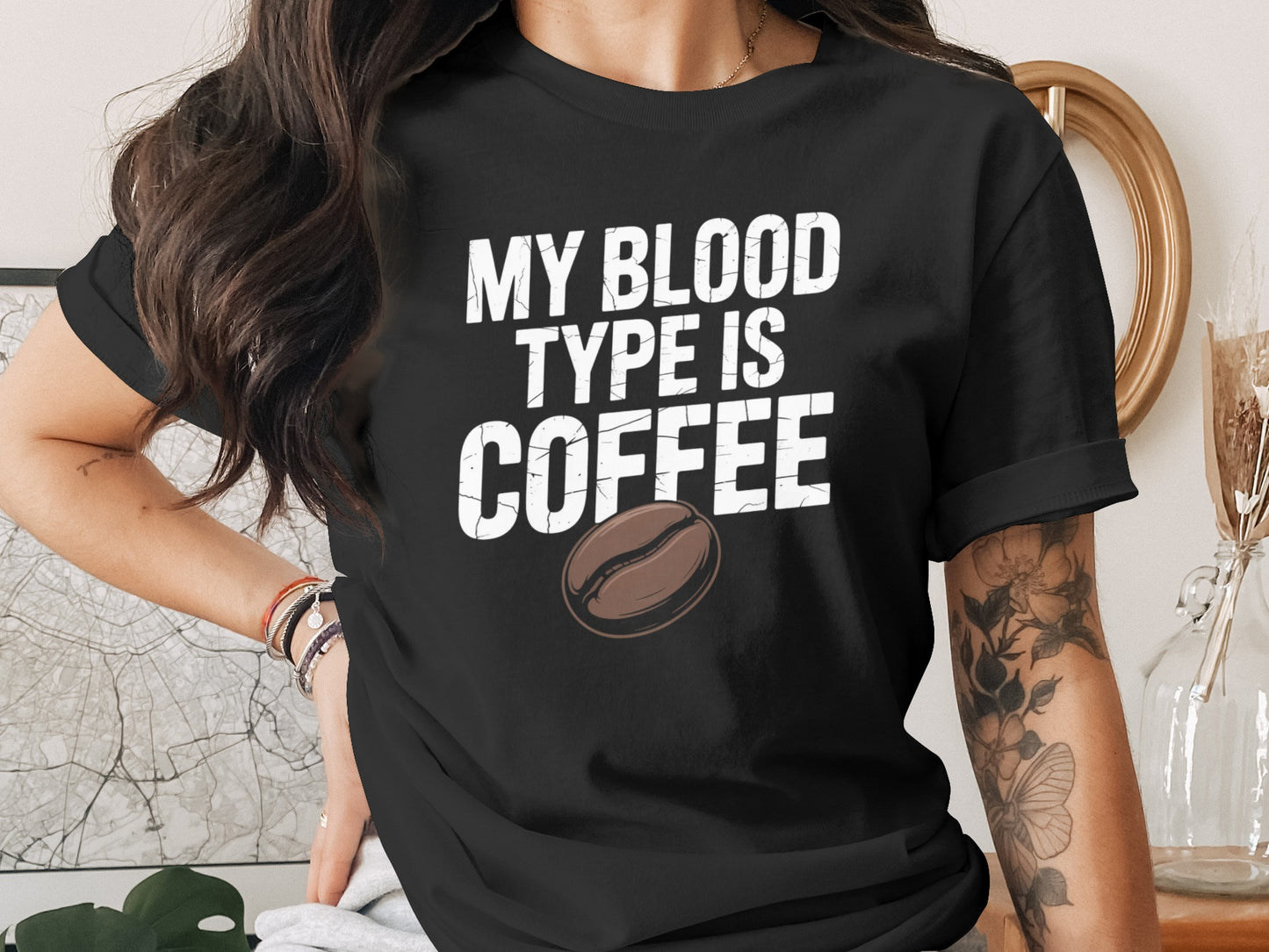 My Blood Type Is Coffee Funny Graphic Tee product