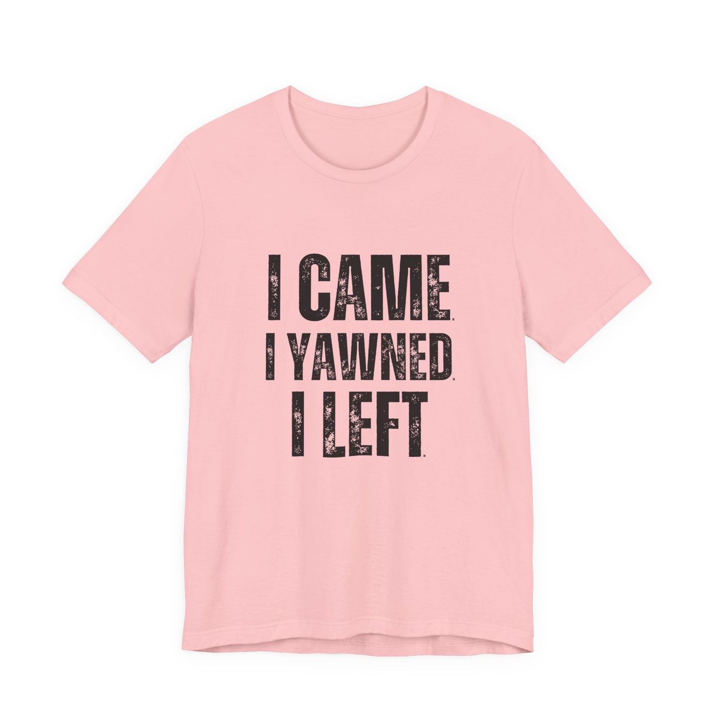 Funny Quote T-Shirt, I Came I Yawned I Left Tee
