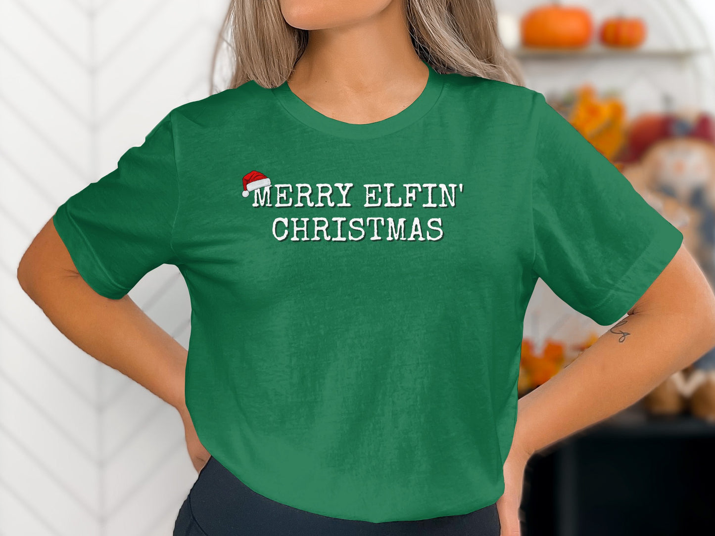 Merry Elfin' Christmas Graphic T-Shirt