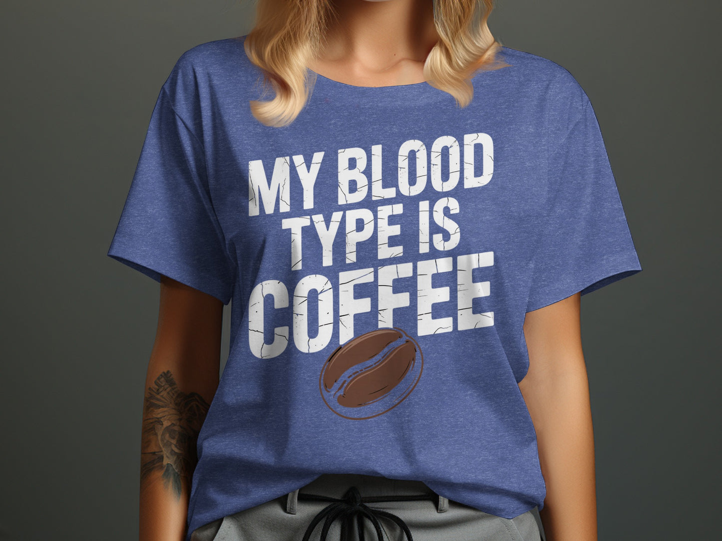My Blood Type Is Coffee Printed T-shirt product type