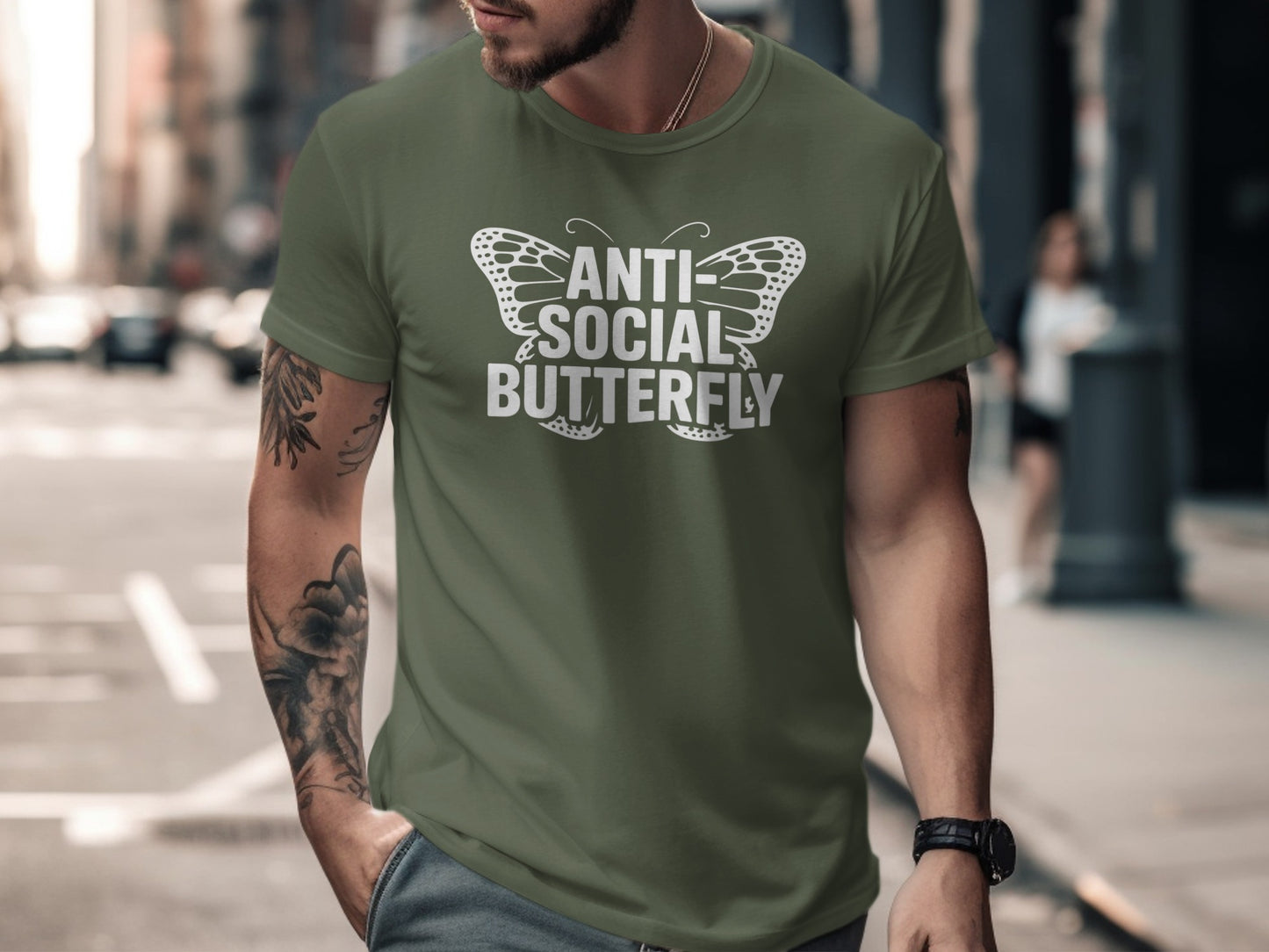 Anti-Social Butterfly Graphic Printed T-shirt product