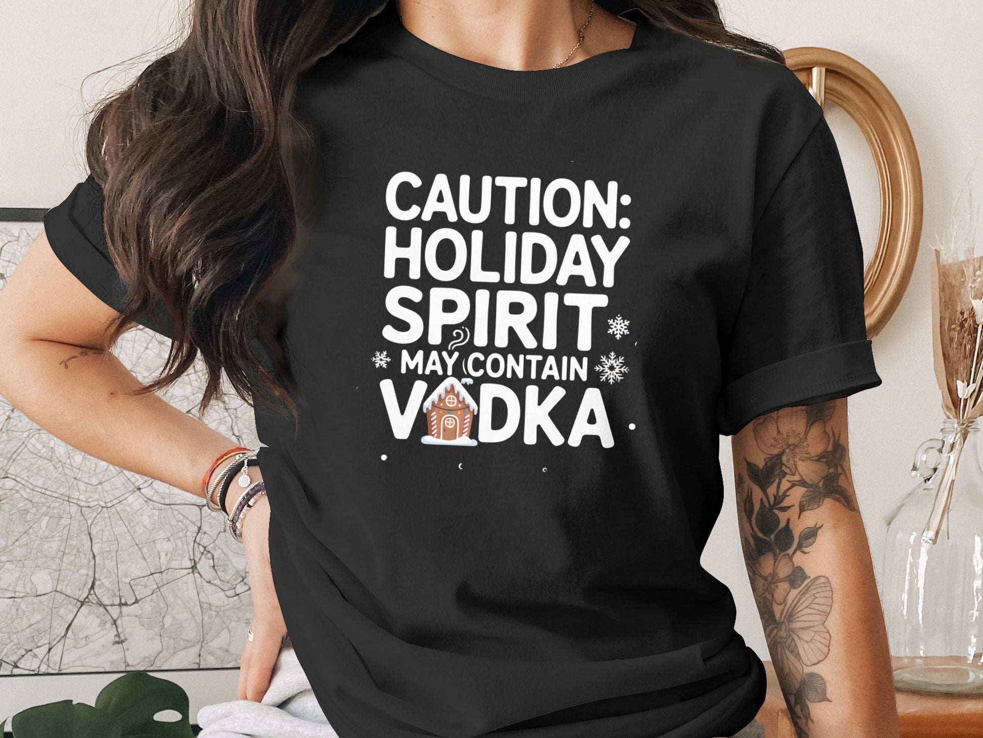 Caution Holiday Spirit May Contain Vodka T-shirt product