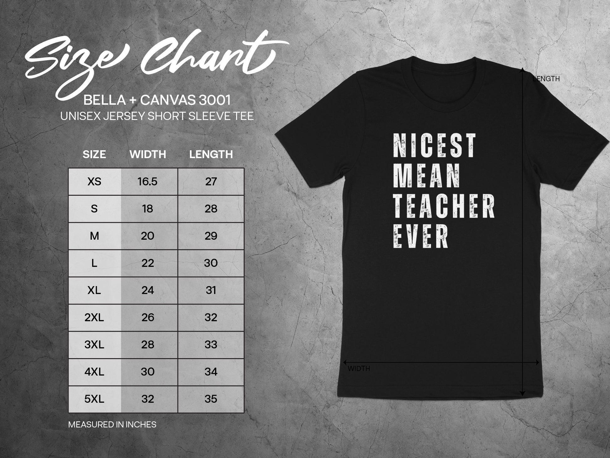 Nicest Mean Teacher Ever Short Sleeve Tee product
