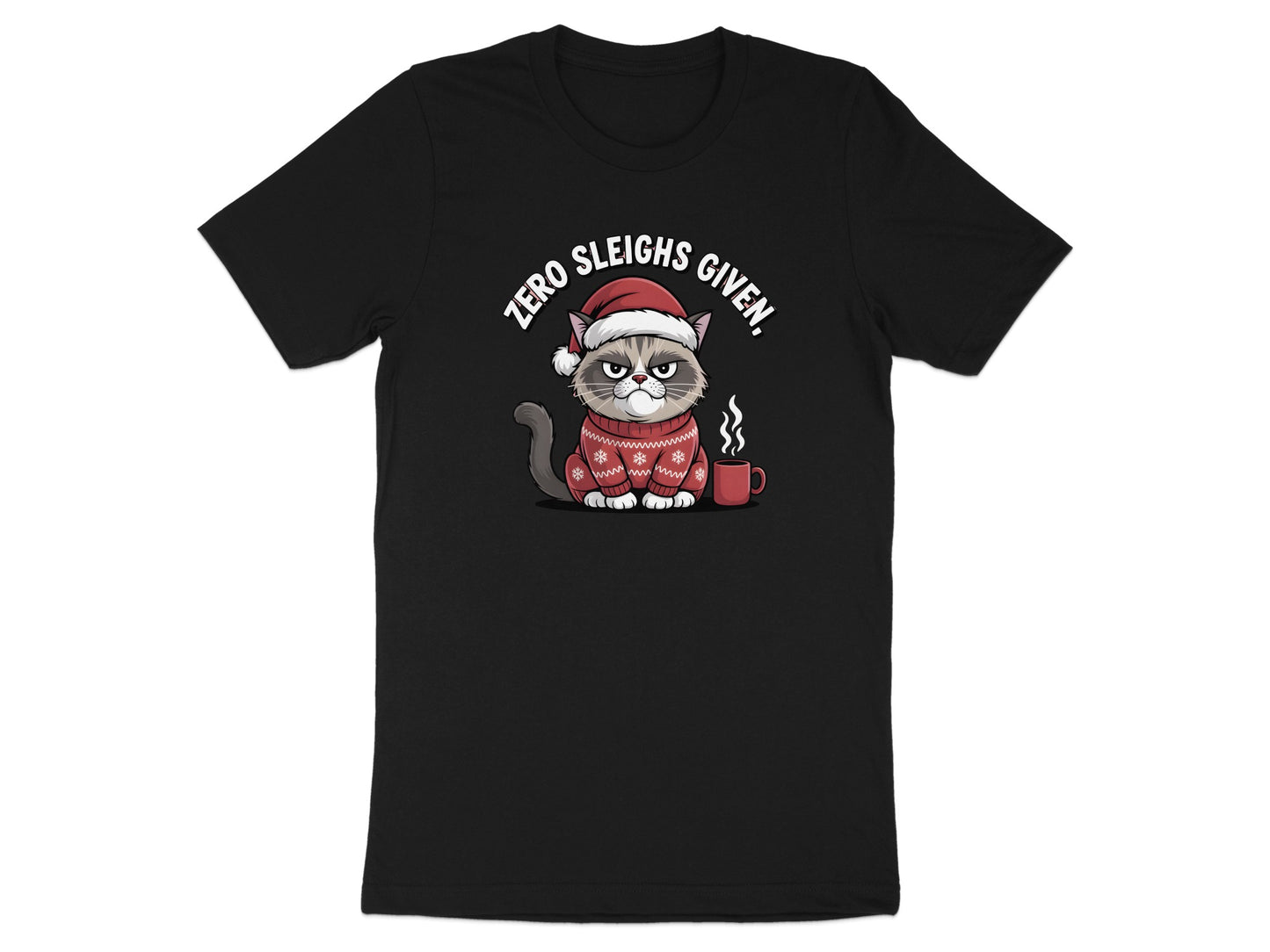 Zero Sleighs Given Cat in Santa Hat T-shirt product