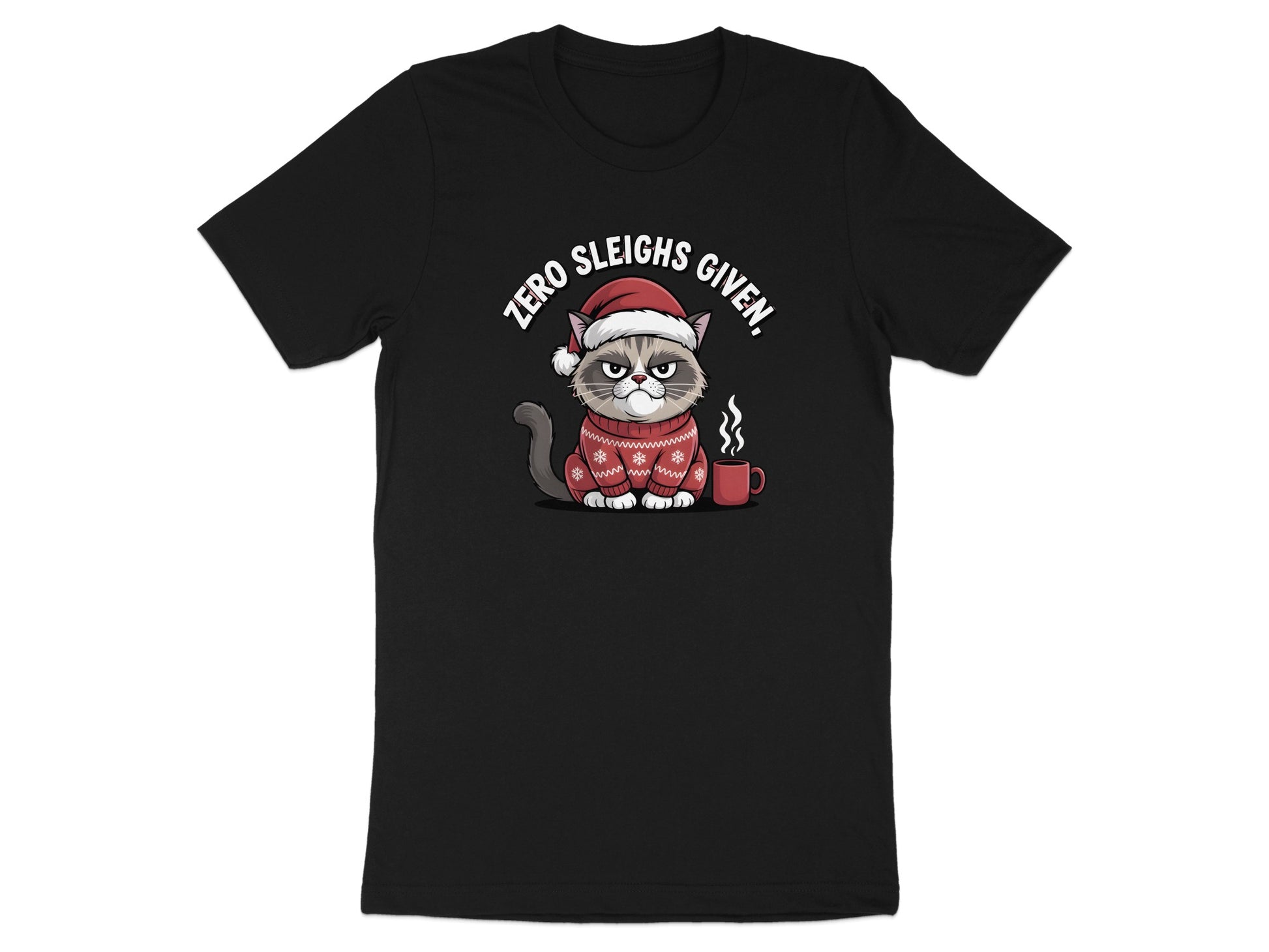 Zero Sleighs Given Cat in Santa Hat T-shirt product