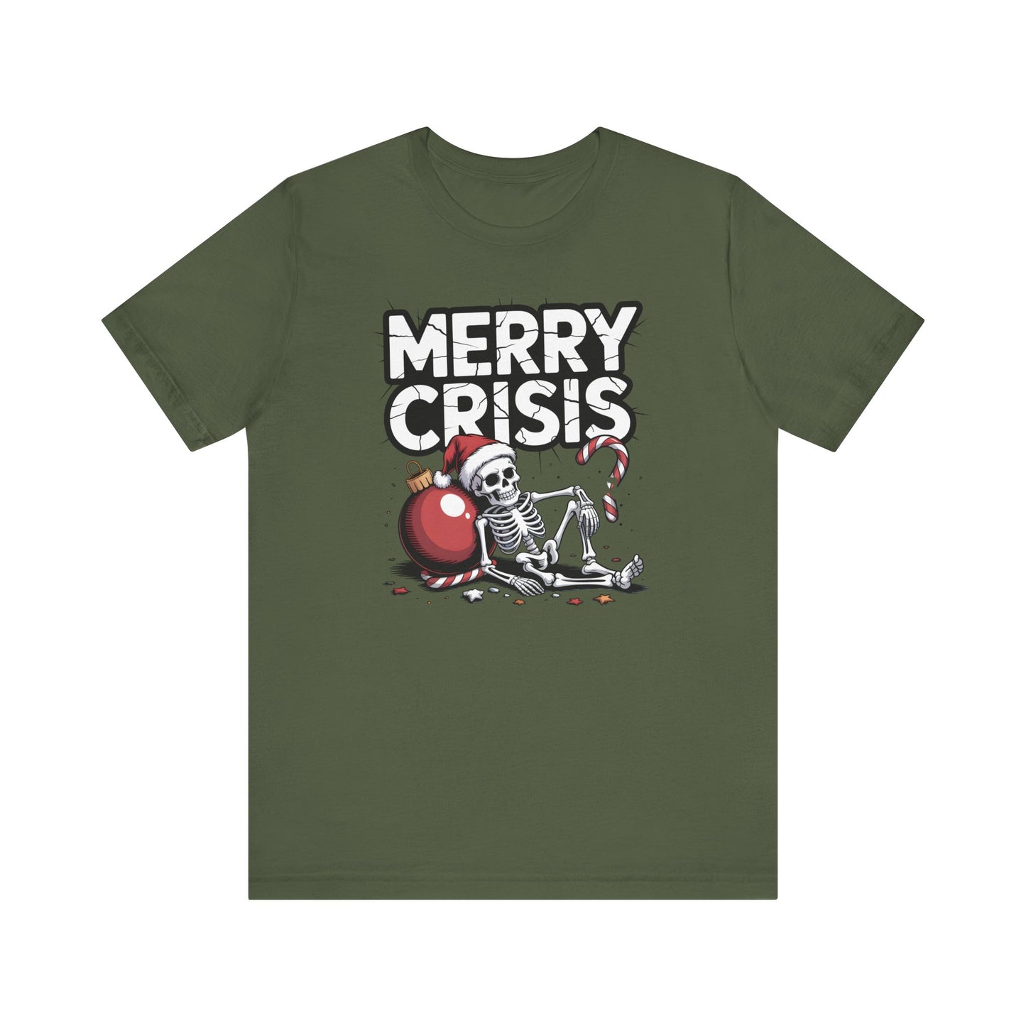 Merry Crisis | Dark Humor Christmas T-Shirt