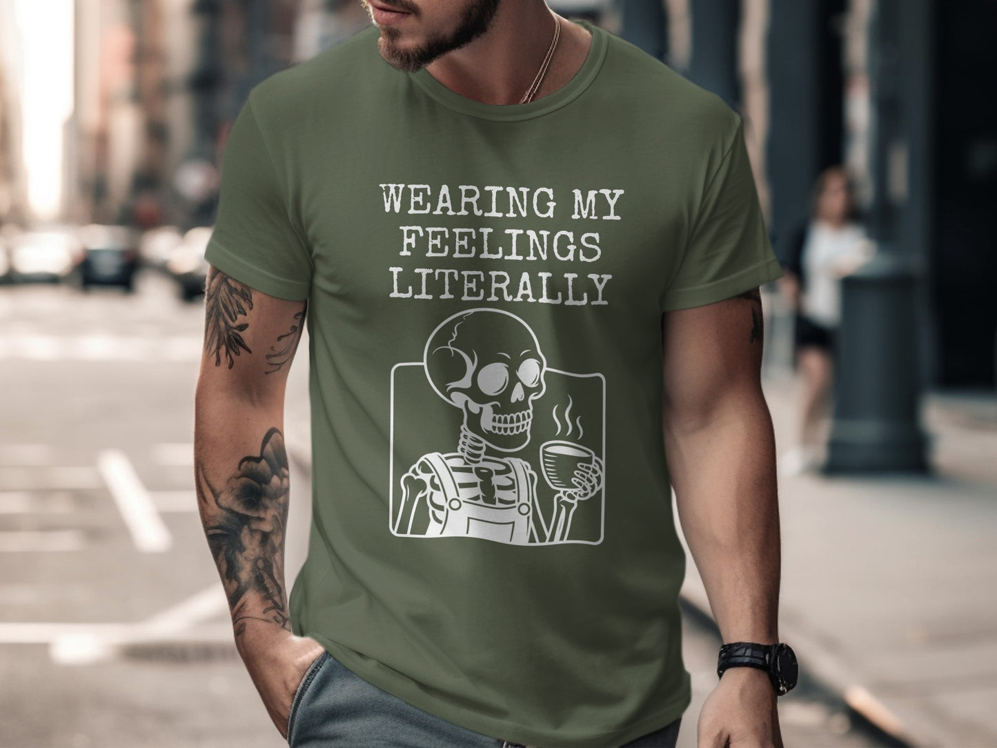 Wearing My Feelings Literally Skeleton Shirt Product