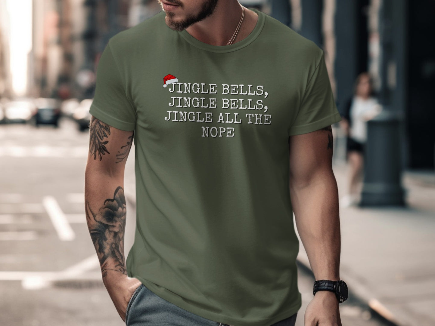 Jingle Bells Jingle Bells Jingle All the Nope T-shirt