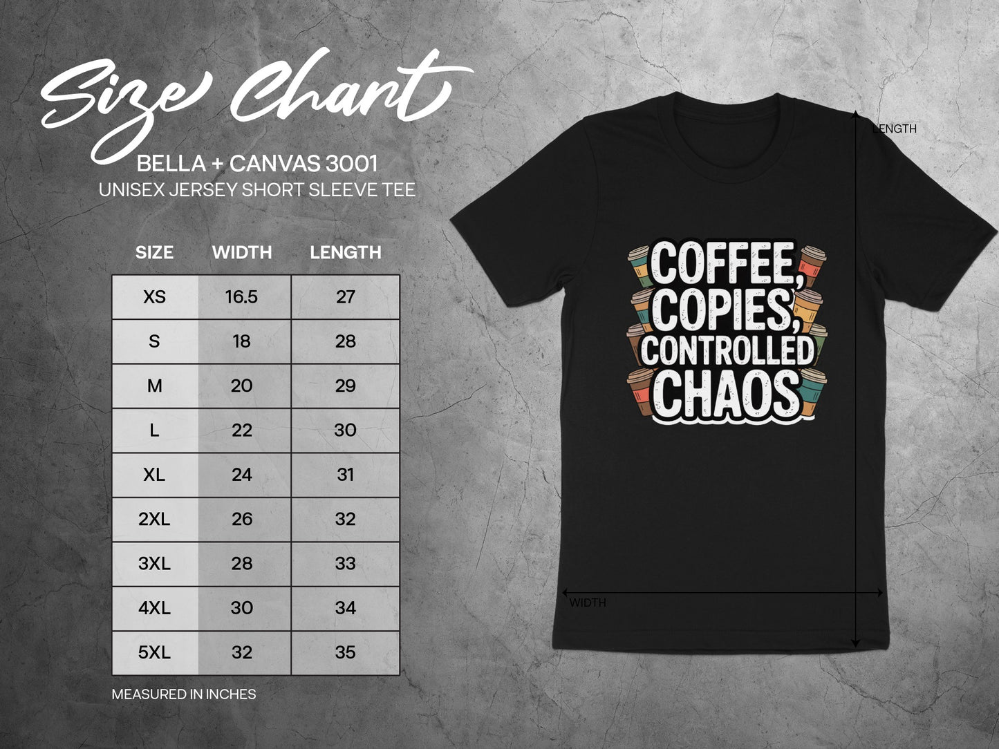 Coffee Copies Controlled Chaos Unisex Jersey Tee product