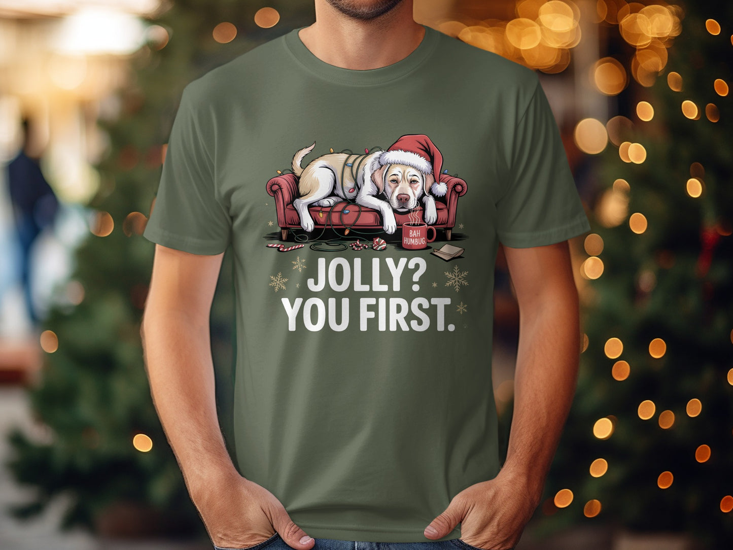 Jolly You First Santa Dog Christmas Themed Shirt product