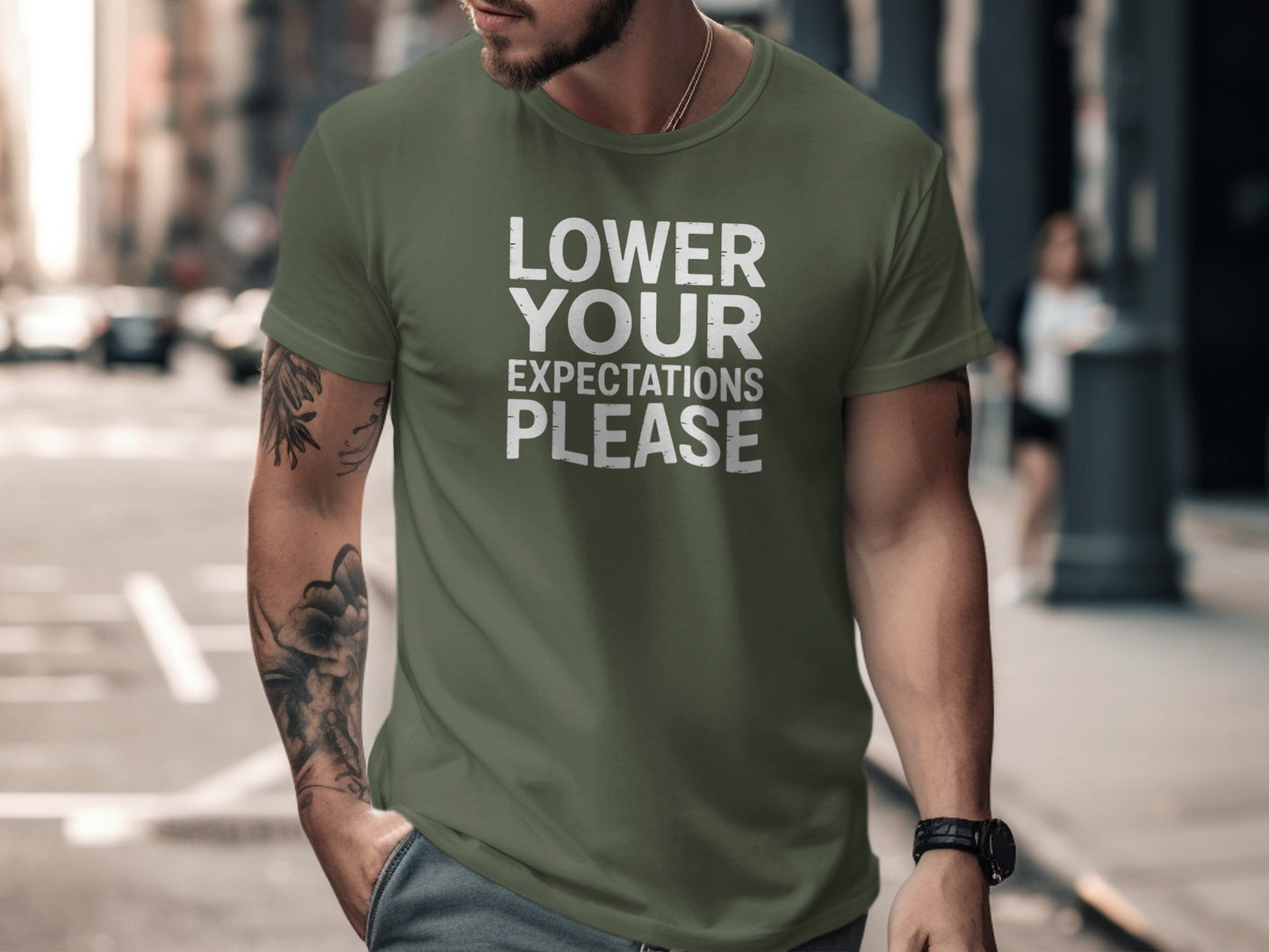 Lower Your Expectations Please Graphic Shirt product