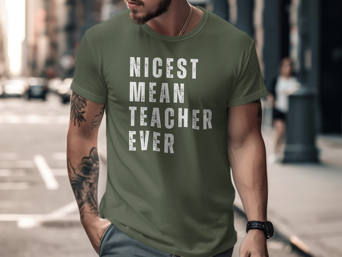 Nicest Mean Teacher Ever Statement Shirt Novelty product