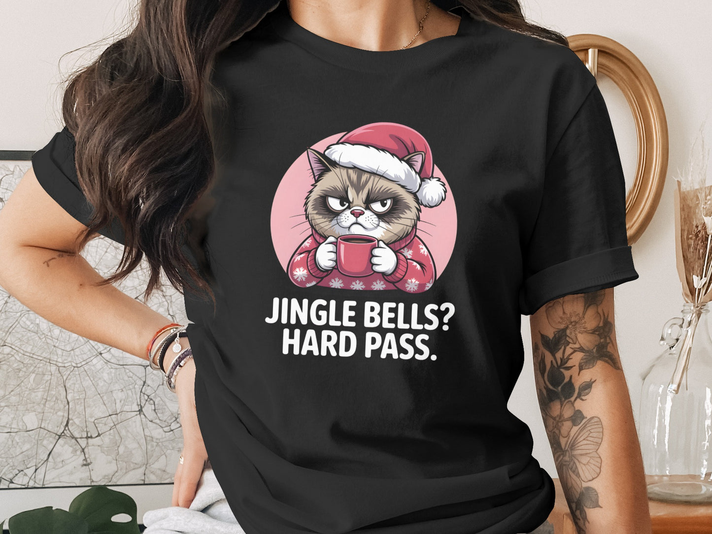 Jingle Bells Hard Pass Cat Christmas Design product type