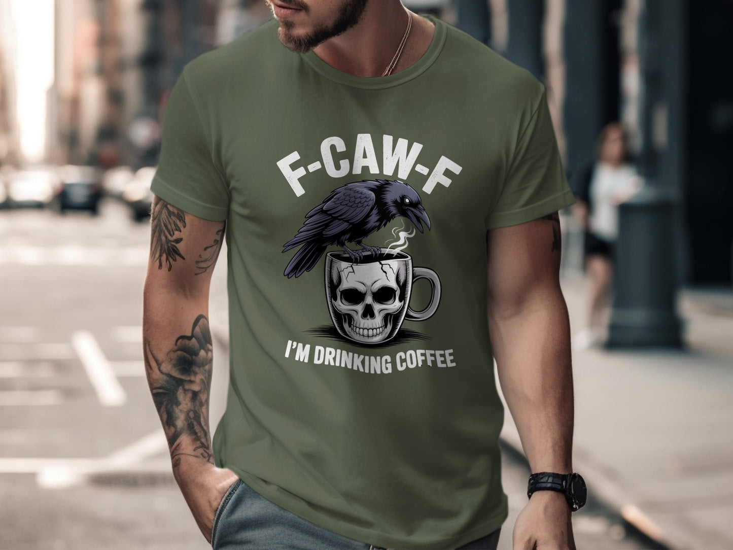 F-caw-f I'm Drinking Coffee Graphic T-shirt product