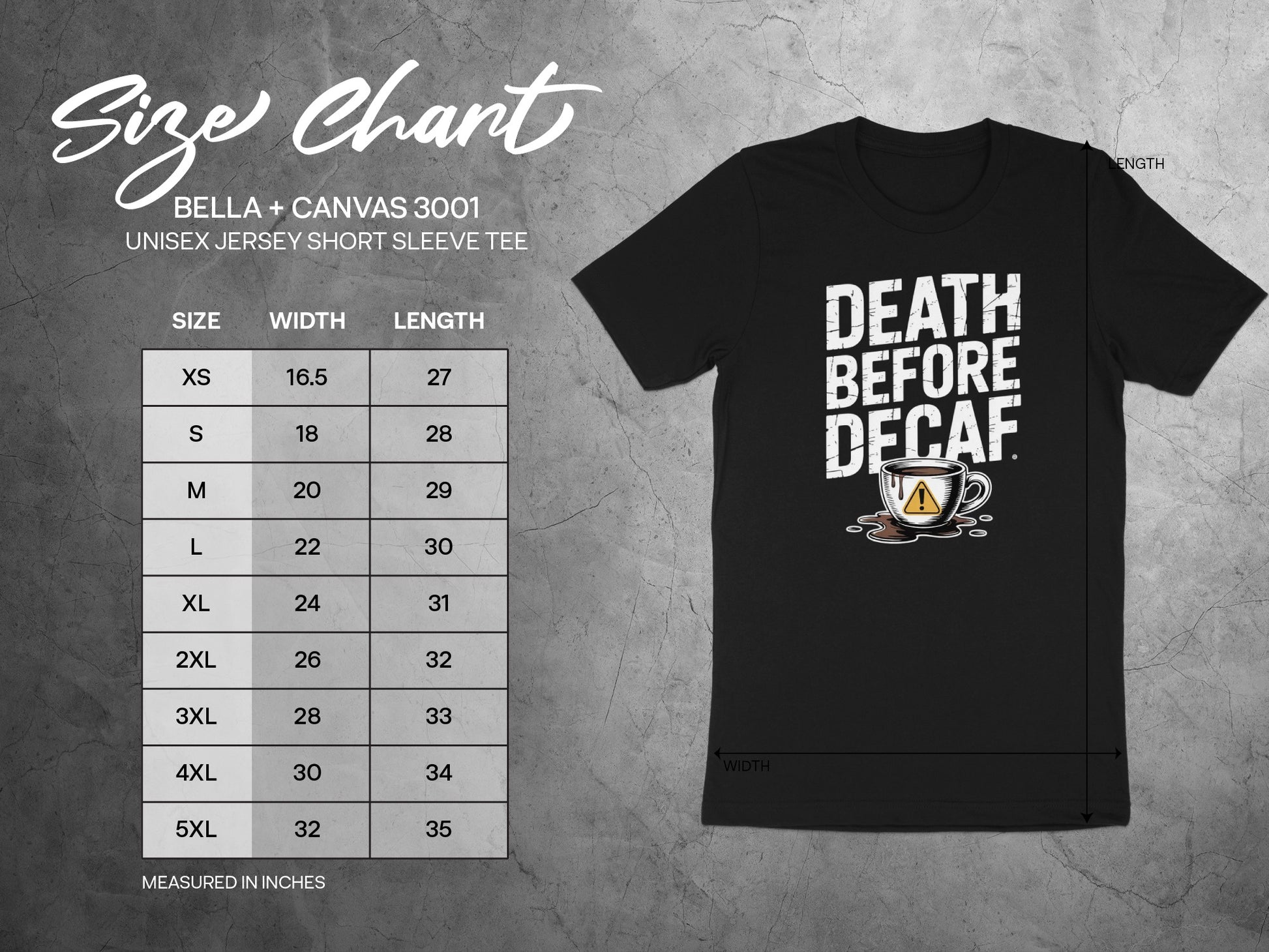 Death Before Decaf Unisex T-Shirt product type