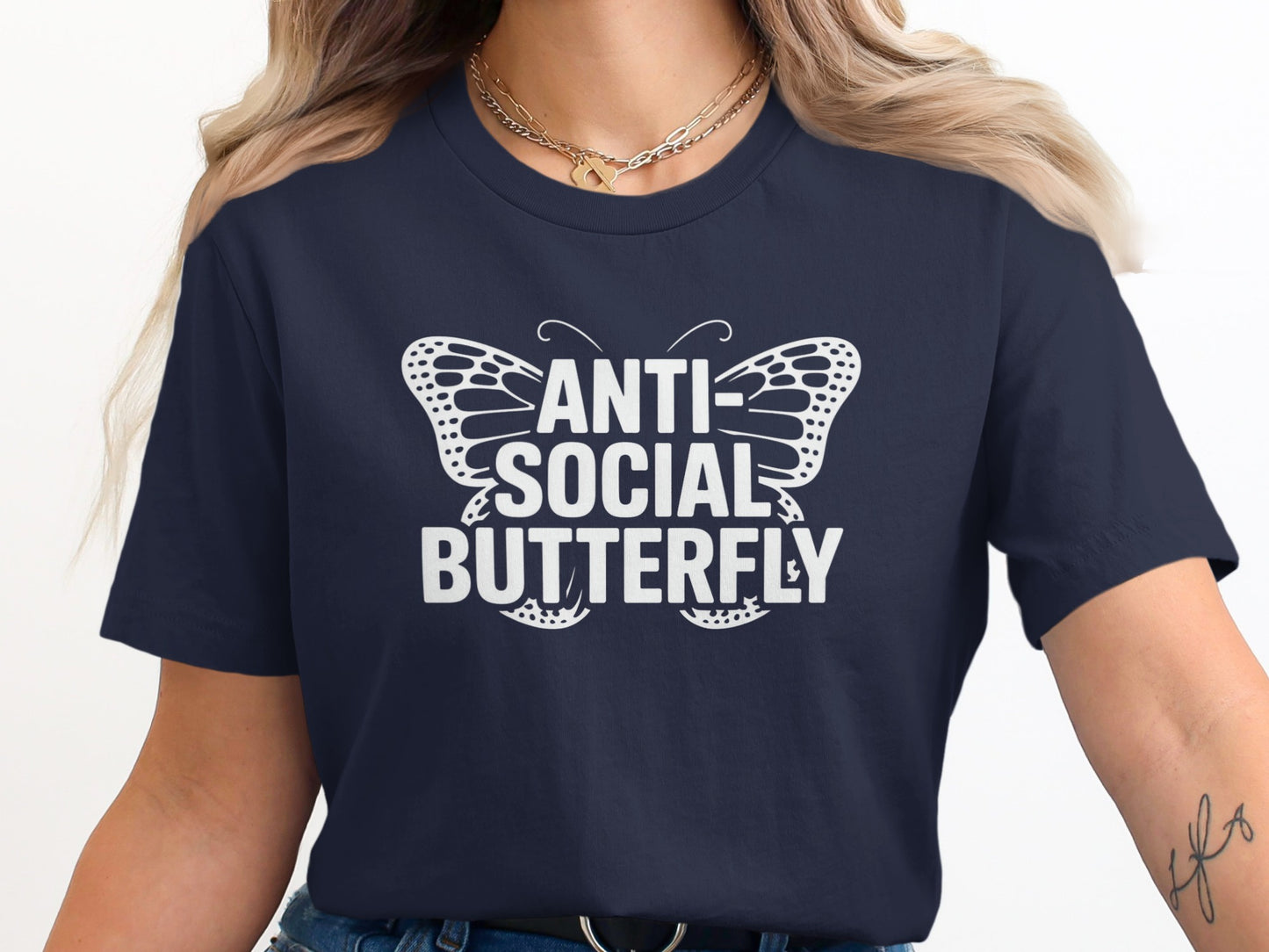Anti Social Butterfly Graphic Tee Shirt product type