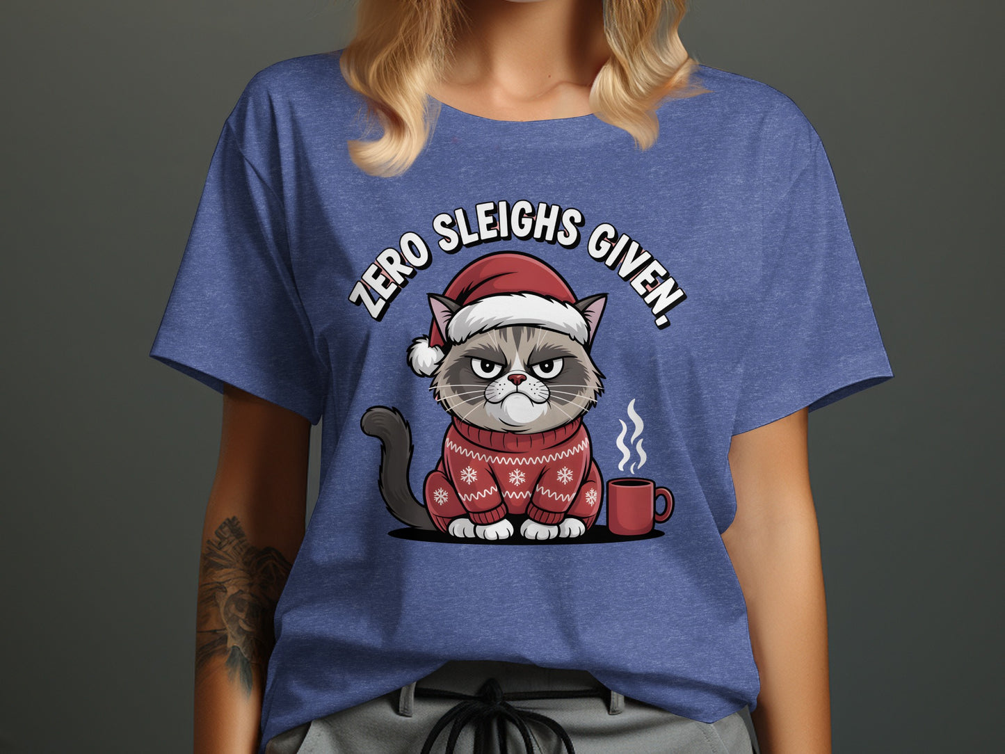 Zero Sleighs Given Christmas Cat T-Shirt product type