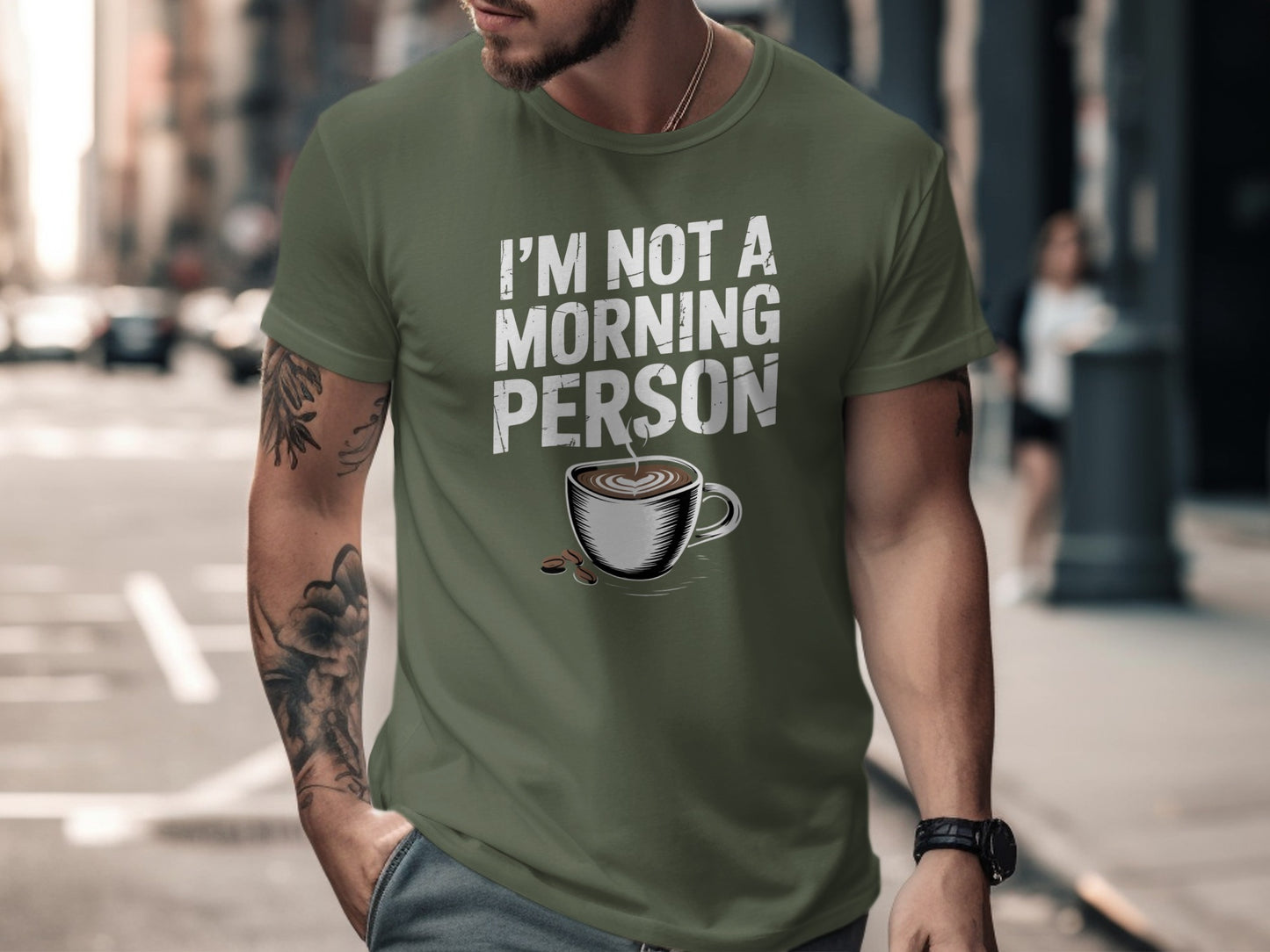 I'm Not a Morning Person Coffee T-shirt product type
