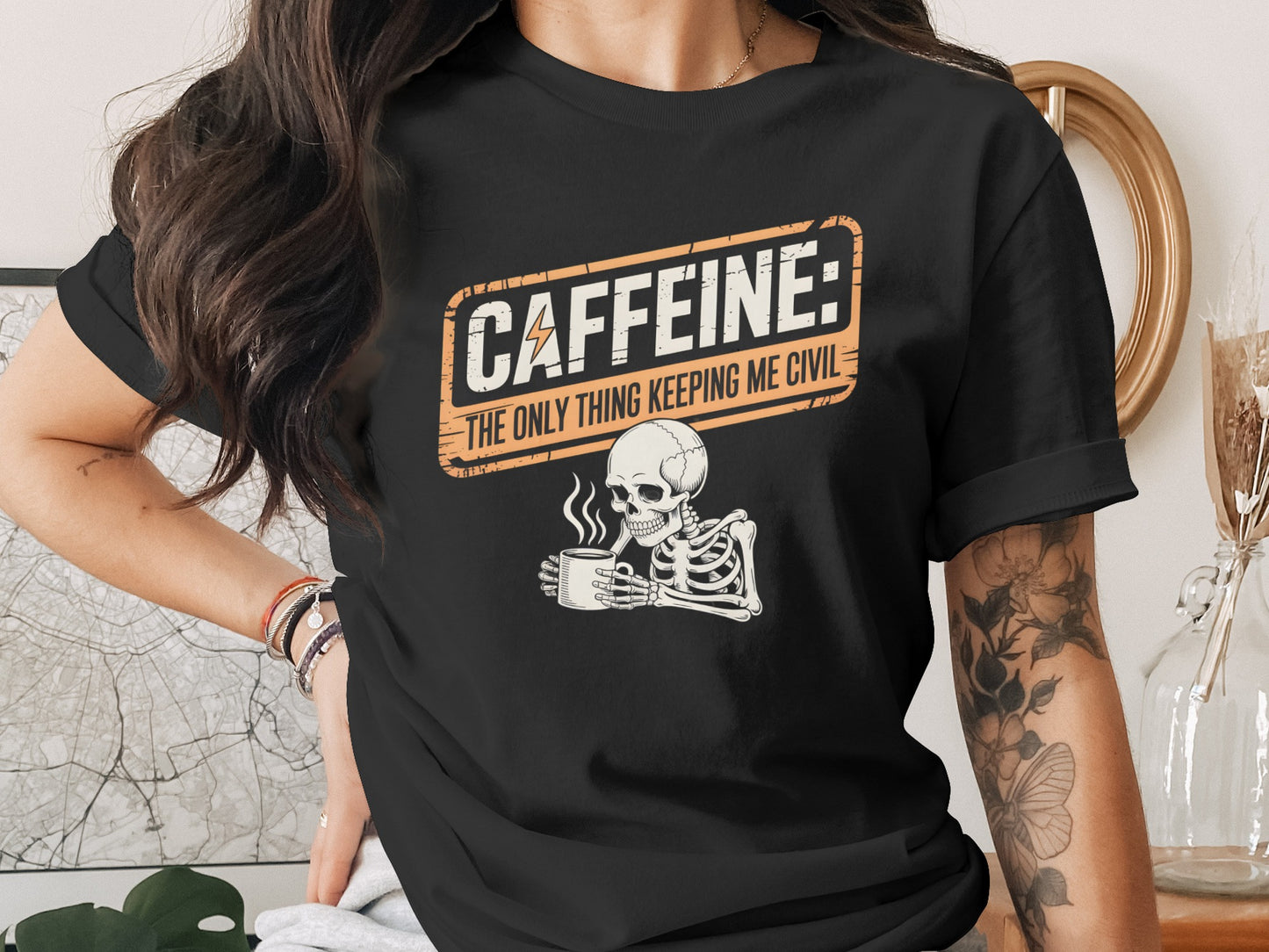 Caffeine Only Thing Keeping Me Civil Graphic product type
