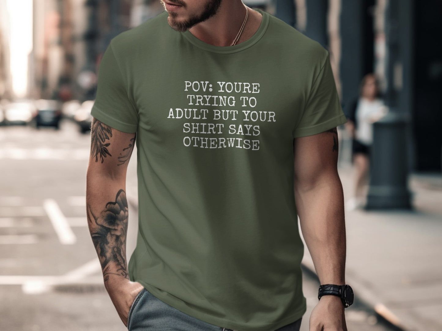 POV Youre Trying to Adult Shirt Says Otherwise product