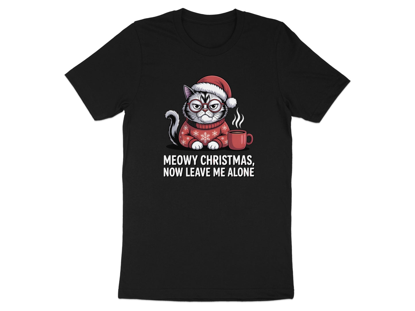 Meowy Christmas Now Leave Me Alone T-Shirt product