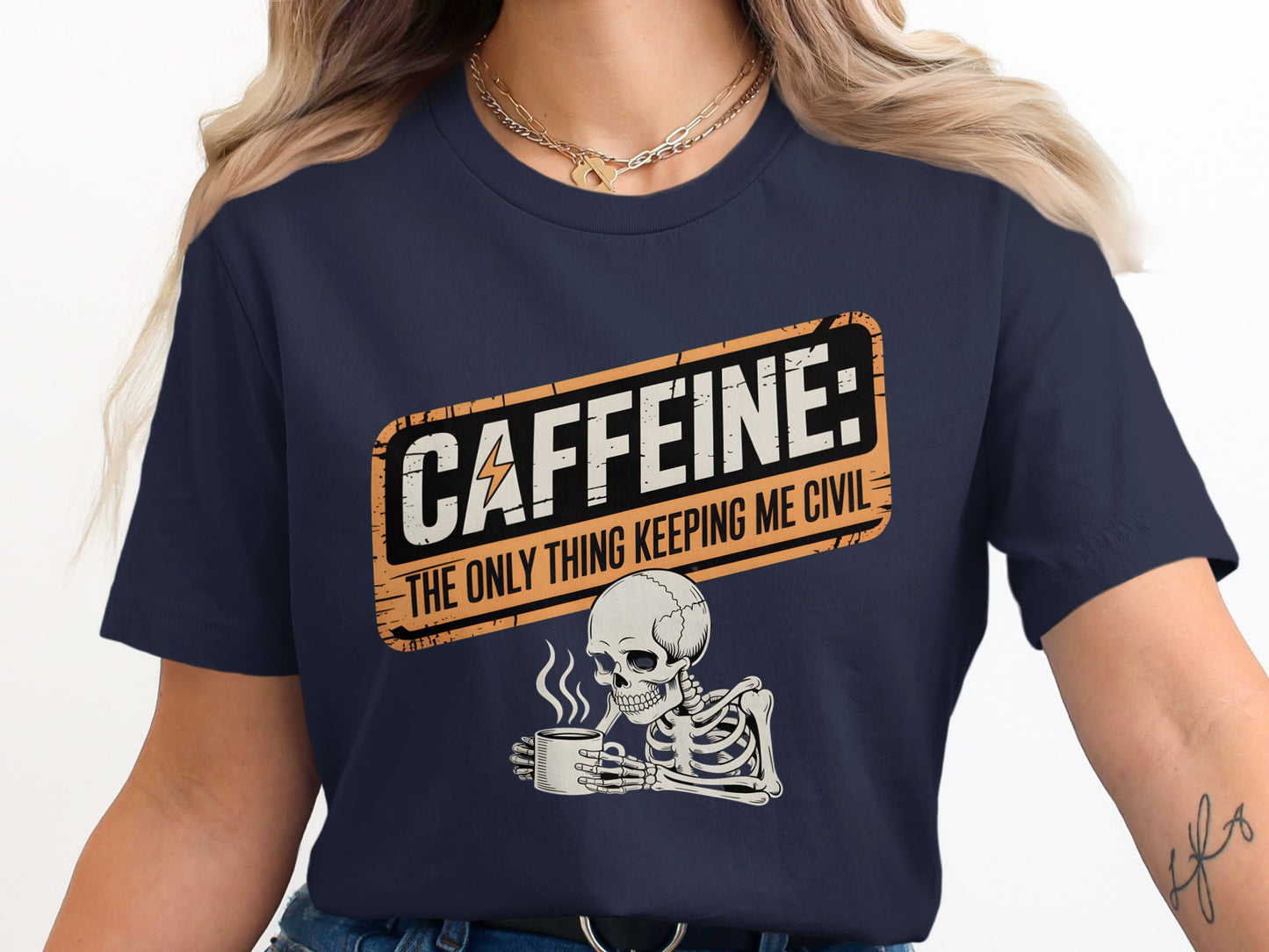 Caffeine The Only Thing Keeping Me Civil T-shirt product
