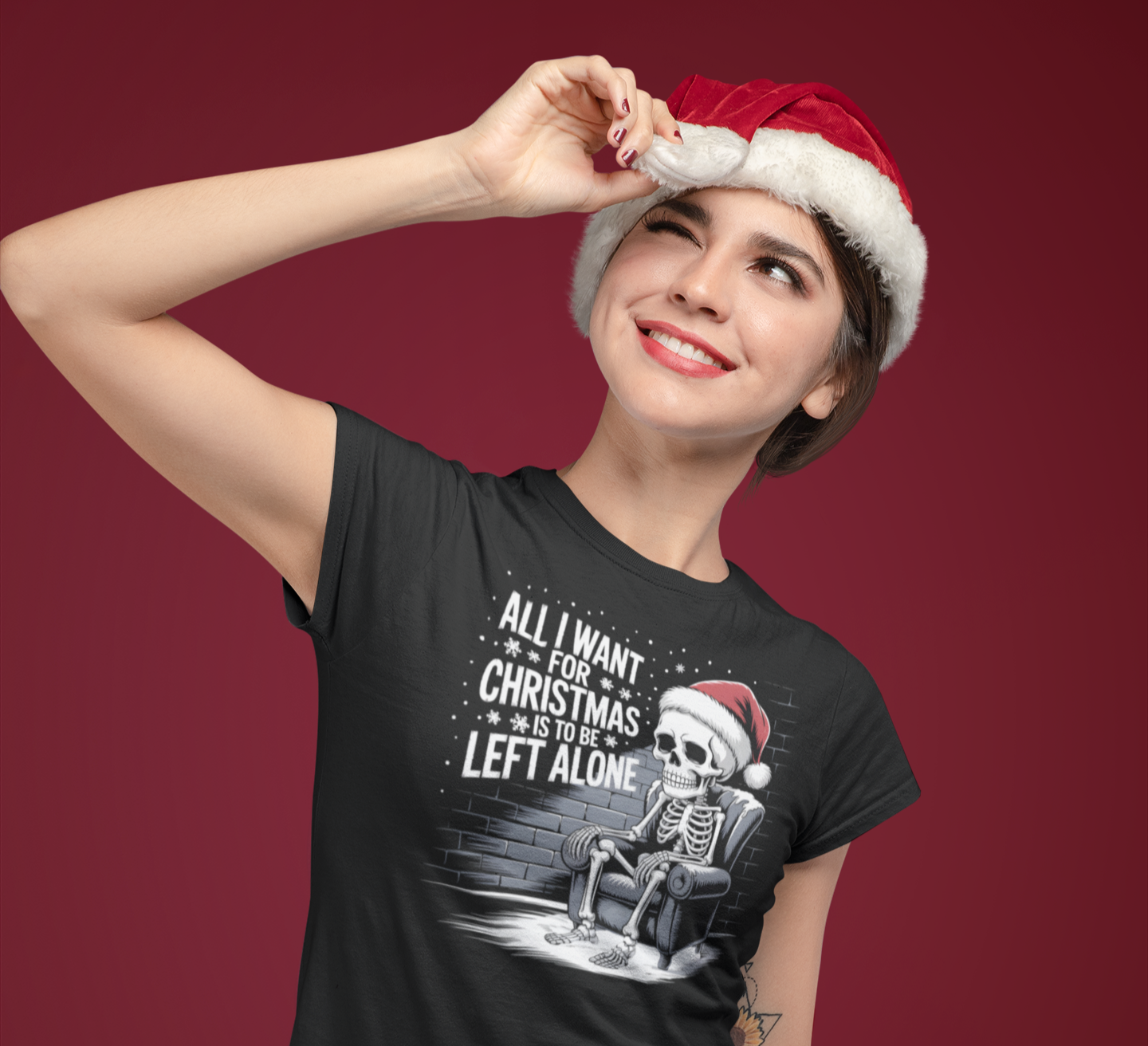 All I Want for Christmas is to Be Left Alone | Dark Humor Christmas T-Shirt
